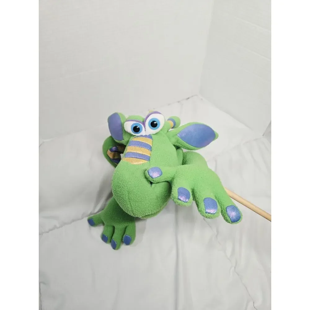 Melissa and Doug Smoulder The Dragon Hand Puppet Plush Toy w/ Stick 12” Retired
